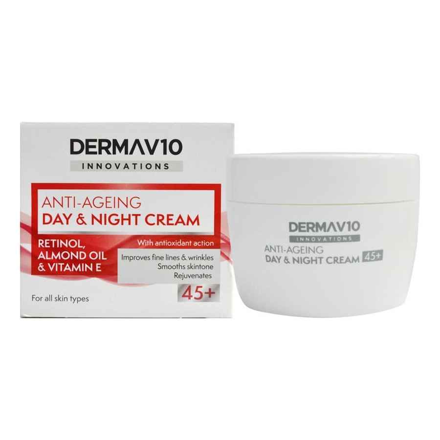 مشخصات، خرید و قیمت کرم روز شب درماویتن Derma V10 حاوی ریتونل مناسب انواع پوست ها 50 میل ⭐️ ویان مارکت