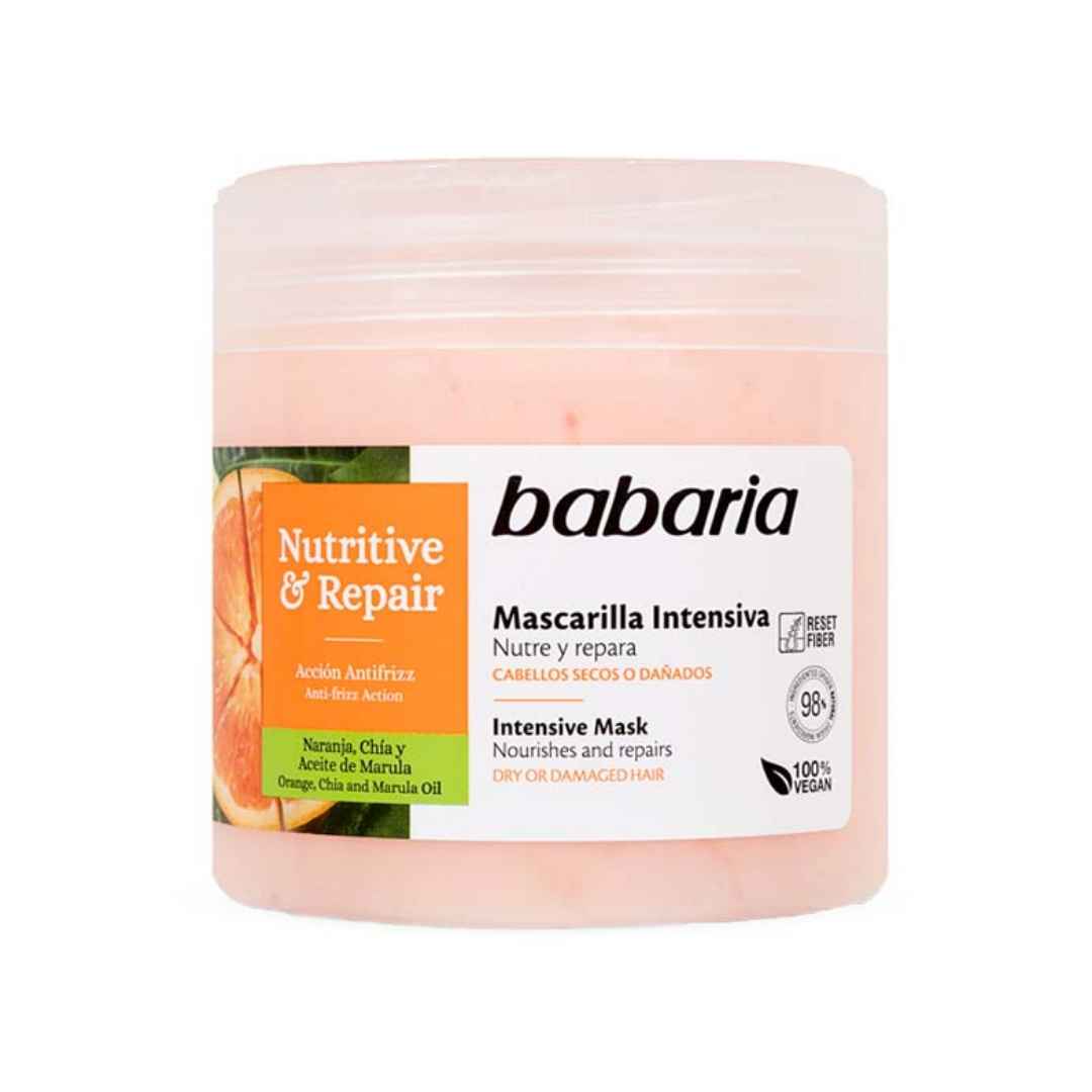 مشخصات، خرید و قیمت ماسک مو مغذی و ترمیم کننده باباریا مدل NUTRITIVE &amp; REPAIR حجم 400 میل ⭐️ ویان مارکت