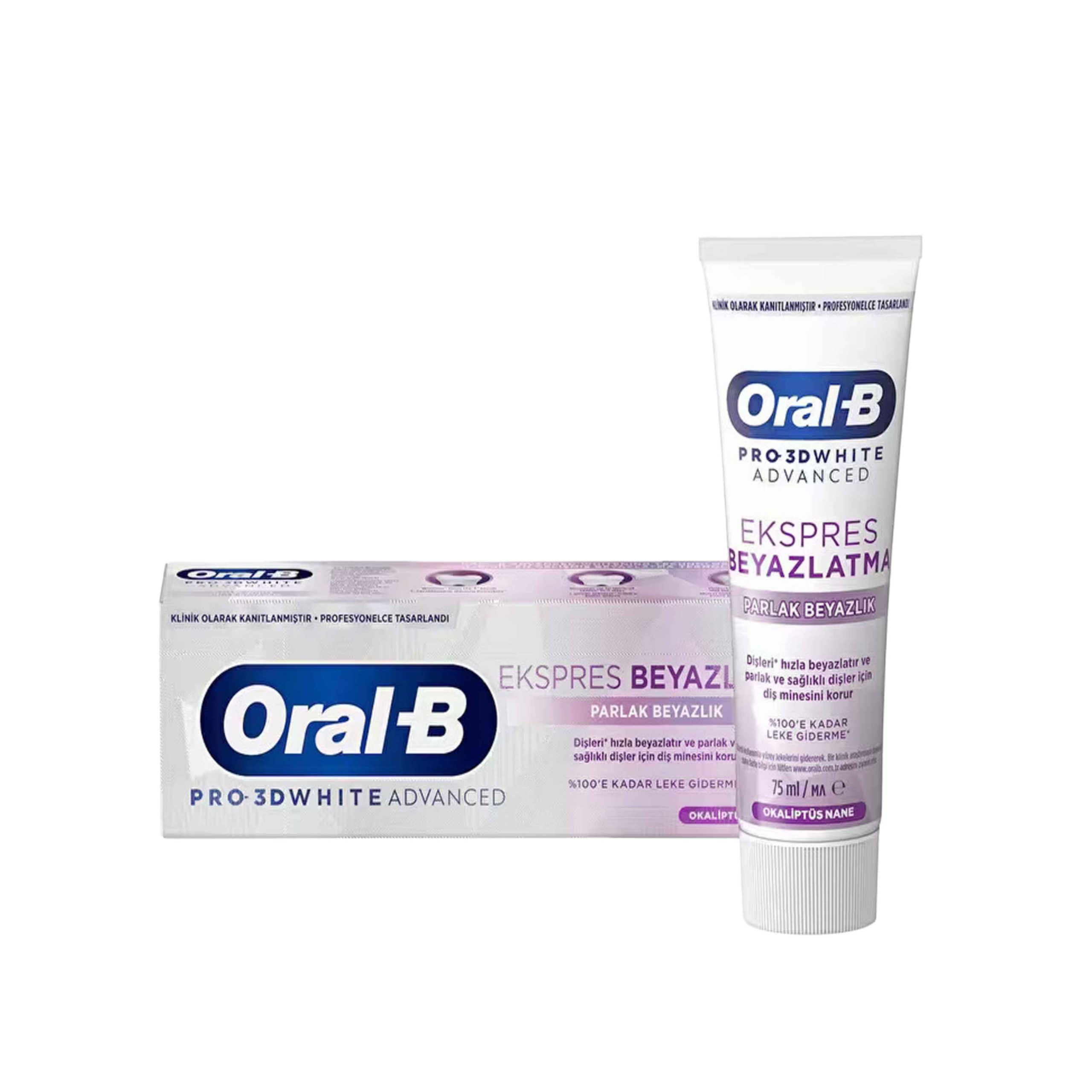 مشخصات، خرید و قیمت خمیر دندان سفید کننده اورال بی Oral B مدل Pro 3D White Advanced حجم 75 میل ⭐️ ویان مارکت