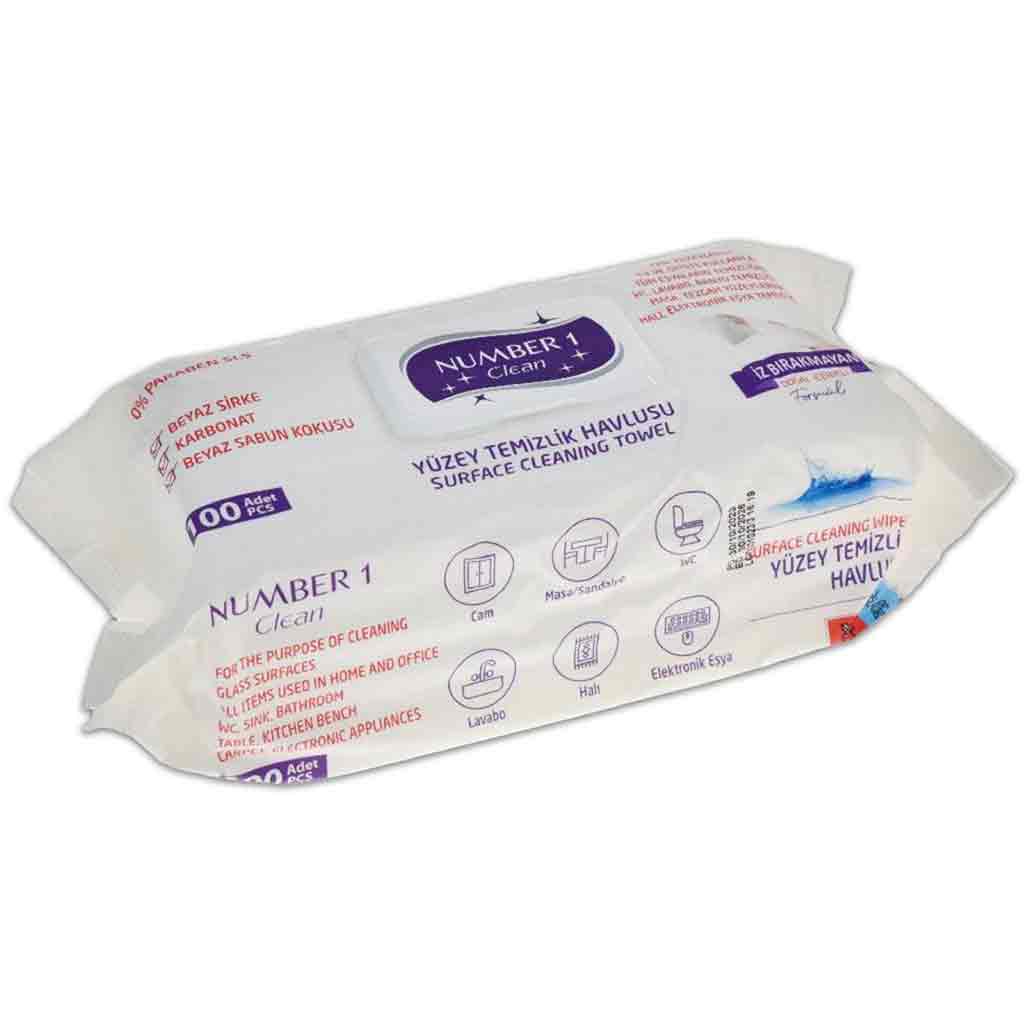 مشخصات، خرید و قیمت دستمال همه کاره نامبر وان Number 1 مناسب انواع سطوح بسته 100 عددی ⭐️ ویان مارکت